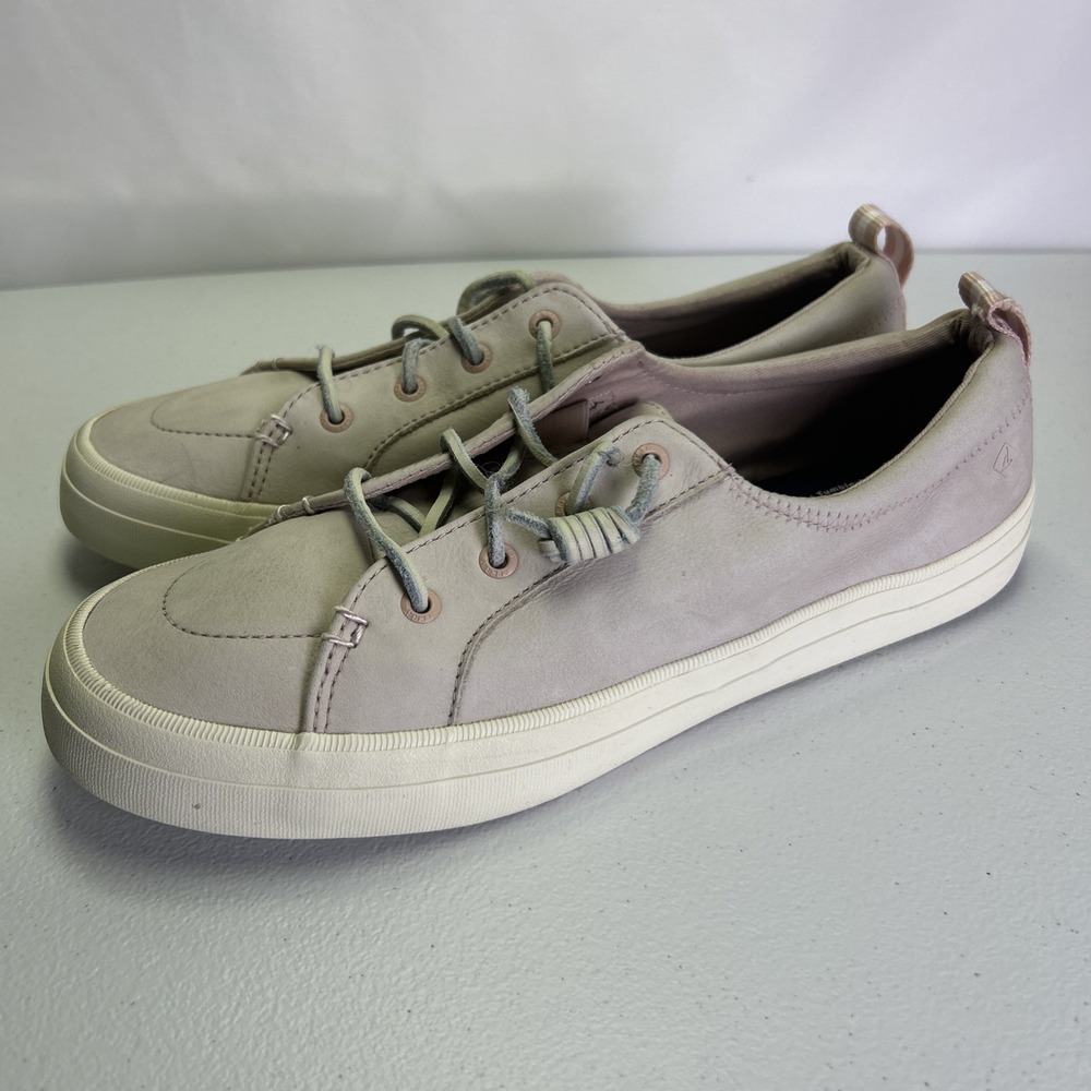 Sperry Top-Sider Women's Crest Vibe Washable Leather Sneaker Light Pink Size 10